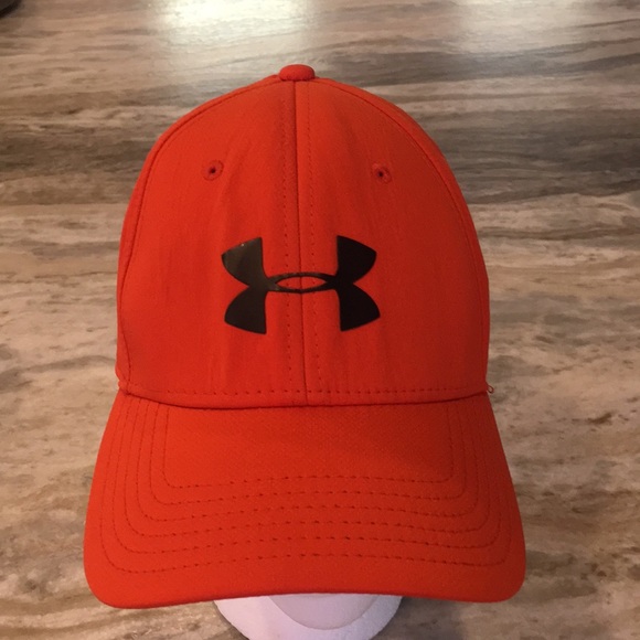 black and orange under armour hat